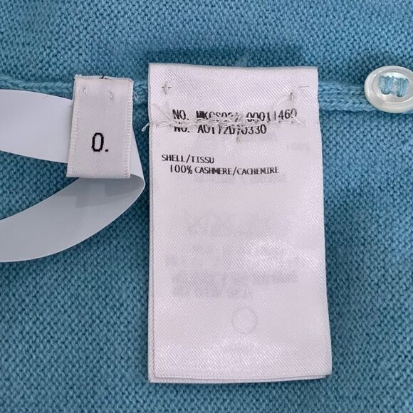 Thom Browne Womens Blue Classic Four-Bar Cashmere Knit Cardigan With Short Sleev - Picture 8 of 8